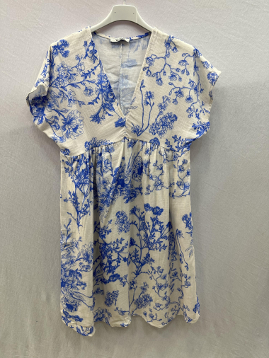 Wholesaler Mylee - Floral printed cotton gauze dress