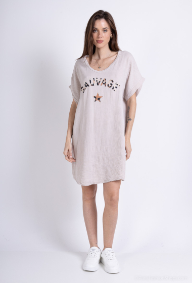 Wholesaler Mylee - Sauvage leopard cotton gauze dress