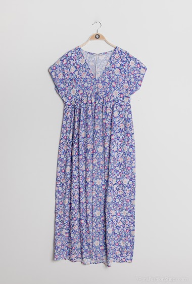 Wholesaler Mylee - Maxi dress with flower print gathered effect
