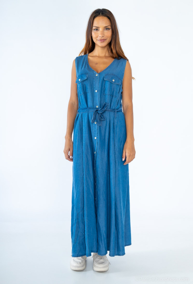 Wholesaler Mylee - Long buttoned denim dress