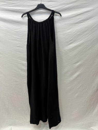 Großhändler Mylee - Langes Kleid aus Baumwollgaze mit Bindekragen hinten