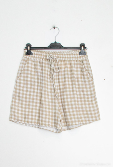 Wholesaler Mylee - Gingham cotton gauze shorts