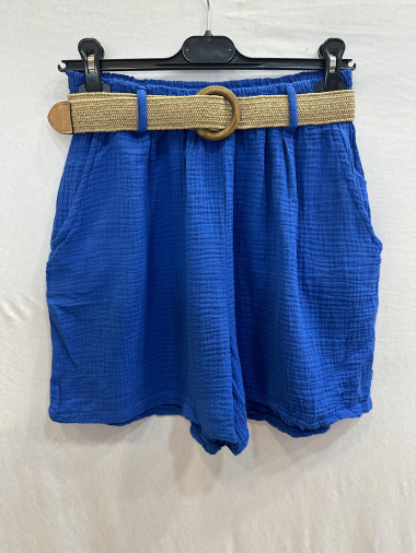 Wholesaler Mylee - Cotton gauze shorts with belt