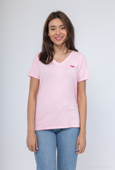 Wholesaler Mylee - T-shirt with an embroidered heart