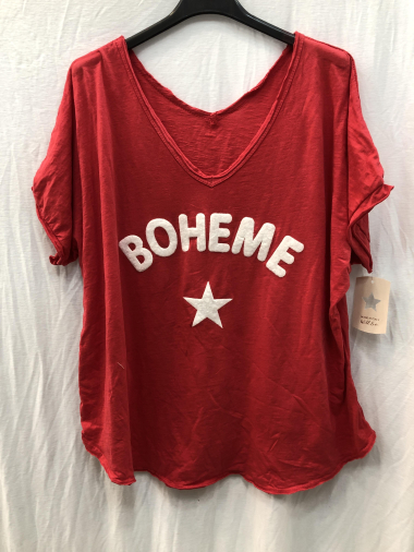 Grossiste Mylee - T-shirt "Boheme" floqué
