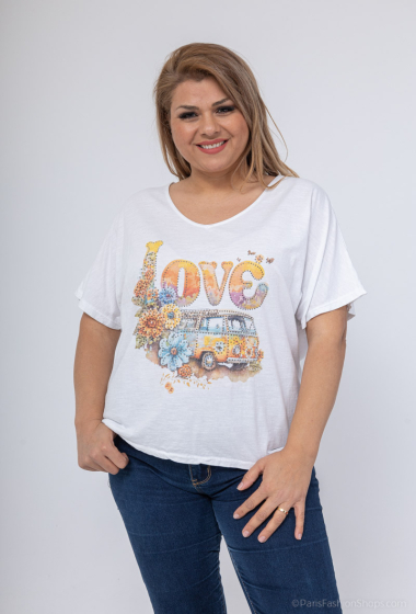 Wholesaler Mylee - Large size love van t-shirt