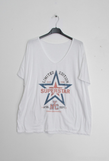 Wholesaler Mylee - Plus size stars t-shirt