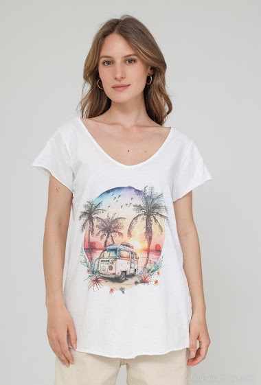 Grossiste Mylee - T-shirt imprimé Malibu