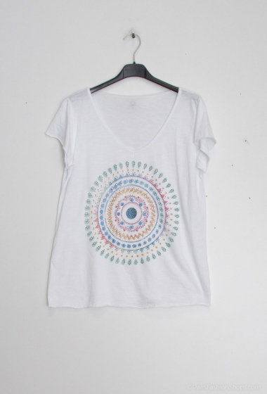 Grossiste Mylee - T-shirt imprimé multi rond