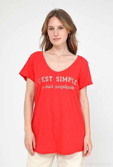 Grossiste Mylee - T-shirt imprimé simple compliquée