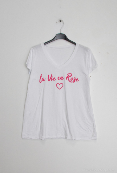 Grossiste Mylee - T-shirt la vie en rose