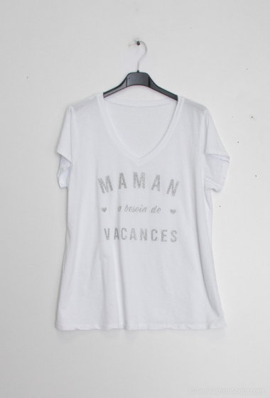 Großhändler Mylee - T-Shirt Mama braucht einen weißen Hintergrund für den Urlaub