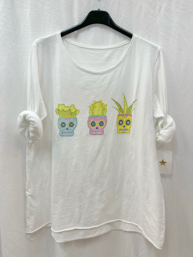Grossiste Mylee - T-shirt manches longue imprimé cactus