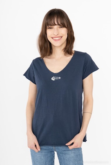 Grossiste Mylee - T-shirt Poisson au col