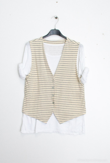 Wholesaler Mylee - Twinset 2pcs with striped cotton vest