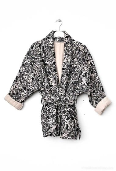 Grossiste Mylee - Veste kimono imprimée avec ceinture