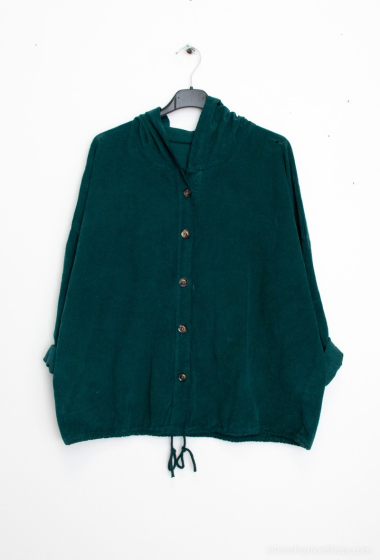 Wholesaler Mylee - Velvet hooded overshirt jacket