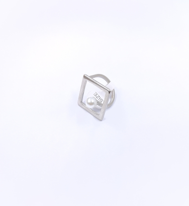 Wholesaler MYLENE ET FELIX - Steel ring with a pearl