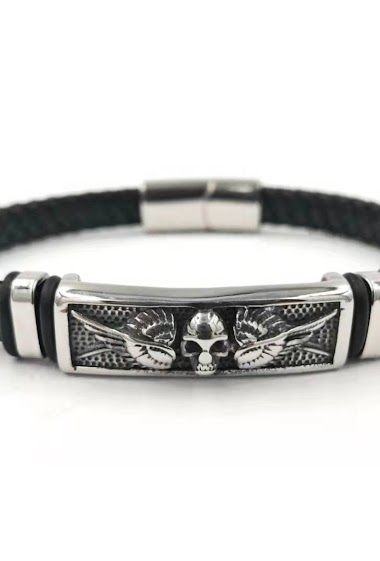 Großhändler MYLENE ET FELIX - Steel bracelet with skull
