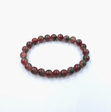 Wholesaler MYLENE ET FELIX - Red and green agate bracelet