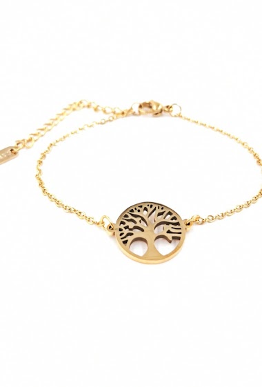 Grossiste MYLENE ET FELIX - Bracelet arbre de vie en acier inoxydable Bracelet femme