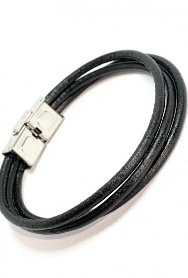 Wholesaler MYLENE ET FELIX - Brown triple wrap leather strap 206