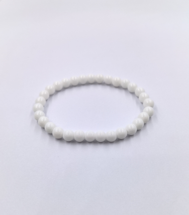 Bracelet en perles de pierre blanche | En stock! | Lucleon