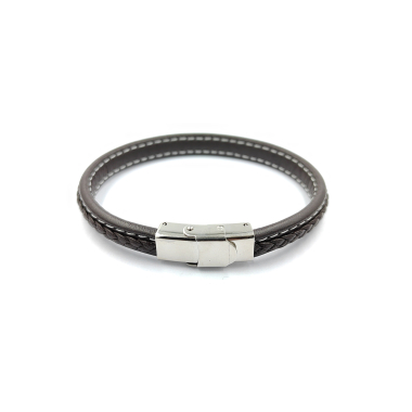 Wholesaler MYLENE ET FELIX - Leather bracelet with steel clasp