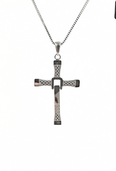 Grossiste MYLENE ET FELIX - Collier croix pendentif collier homme en acier inoxydable