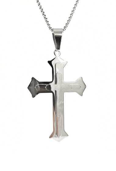Grossiste MYLENE ET FELIX - collier pendentif croix collier homme acier