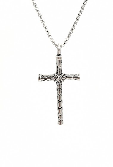 Grossiste MYLENE ET FELIX - Collier pendentif croix moderne collier homme pendentif en acier
