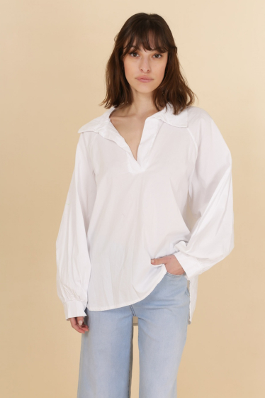 Wholesaler NAÏS - Loose blouse with raglan sleeves, 100% cotton