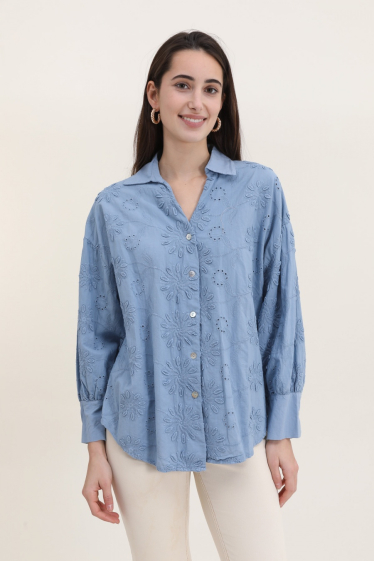 Großhändler NAÏS - Besticktes Hemd aus 100 % Baumwolle