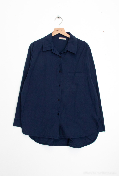 Mayorista NAÏS - Camisa oversize de manga larga, 100% algodón.