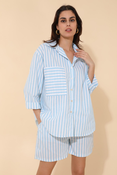 Wholesaler NAÏS - Long-sleeved striped cotton shirt