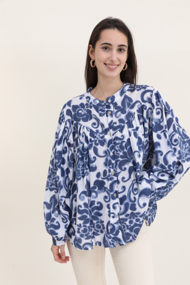 Großhändler NAÏS - Bedruckte Bluse aus 100 % Baumwolle
