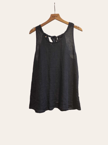 Wholesaler NAÏS - TANK TOP WITH BOW IN THE BACK, 100% LINEN