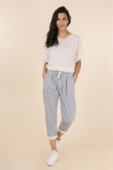 Grossiste NAÏS - Pantalon à rayures, en coton