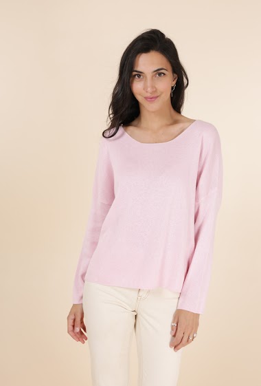 Grossiste NAÏS - Pull col rond court, 100% coton