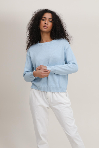 Grossiste NAÏS - PULL COL ROND LOOSE, 100% COTON