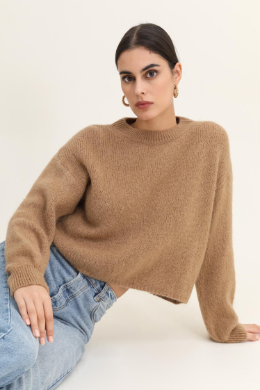 Wholesaler NAÏS - Short round-neck mohair wool sweater