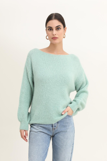 Wholesaler NAÏS - BABY ALPACA KNITTED BOAT NECK SWEATER