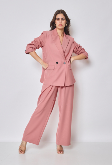 Wholesaler Nana Love - Sleeveless jacket and straight cut pants set