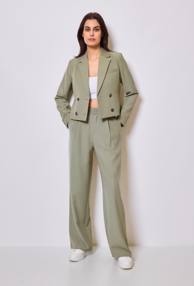 Wholesaler Nana Love - Sleeveless jacket and straight cut pants set