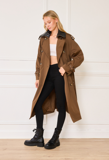 Großhändler Nana Love - Trenchcoat mit Karo-Finish