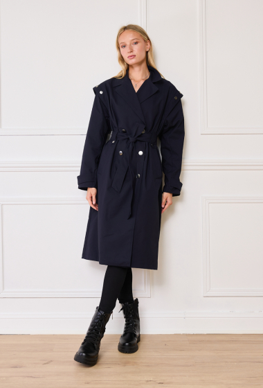 Großhändler Nana Love - Trenchcoat mit Karo-Finish