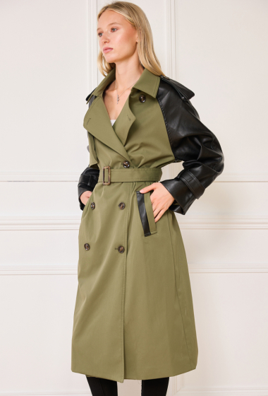 Wholesaler Nana Love - Trench coat with check finish