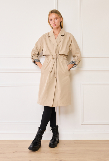 Wholesaler Nana Love - Trench coat with check finish