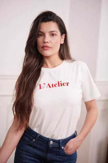 Großhändler NATHAEL - L'ATELIER-Baumwoll-T-Shirt