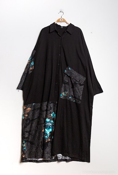 Grossiste Neslay - Robe chemise avec imprimé fleurs